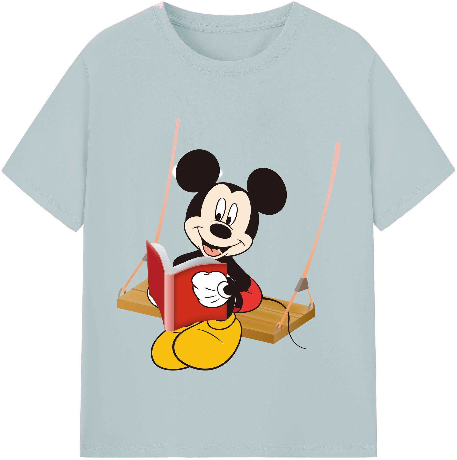 （画像用） ミッキーマウス Mickey Mouse 綿100％半袖Tシャツ（フロントプリント）